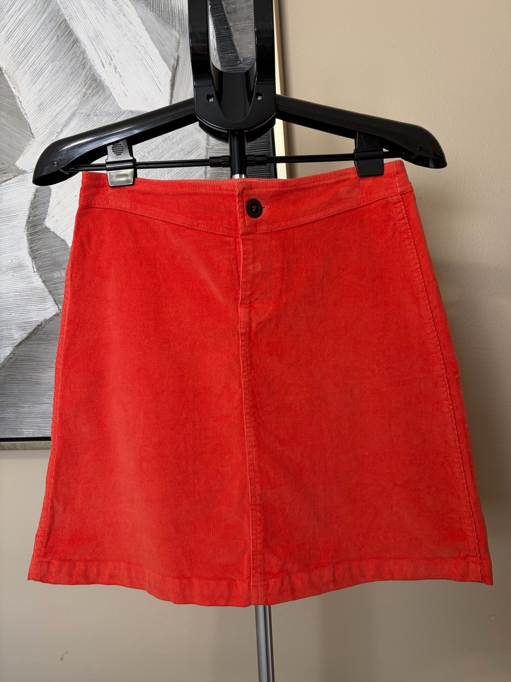 Fresh Produce Orange Corduroy ALine Mini Skirt Size Small